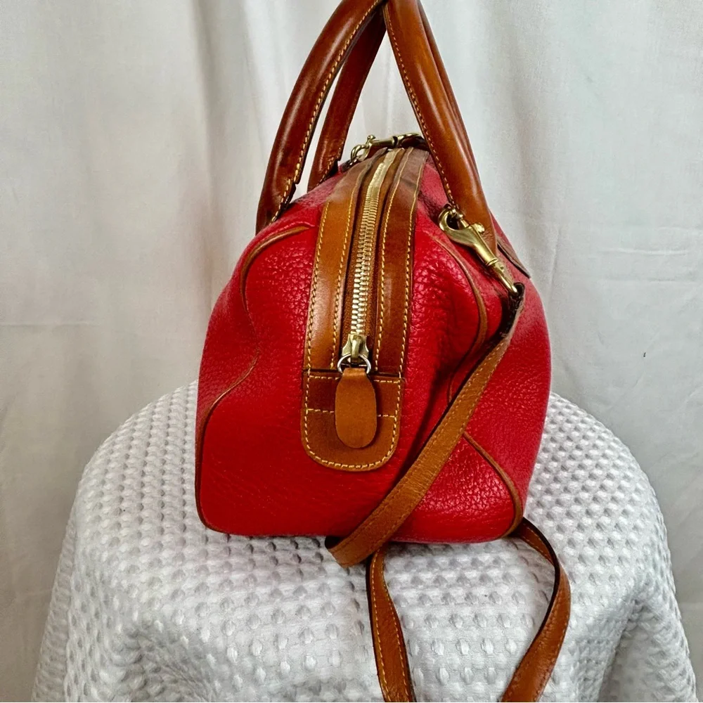 Vintage DOONEY & BOURKE R28 Red DR Speedy Satchel Handbag Purse 1980’s - Picture 3 of 12